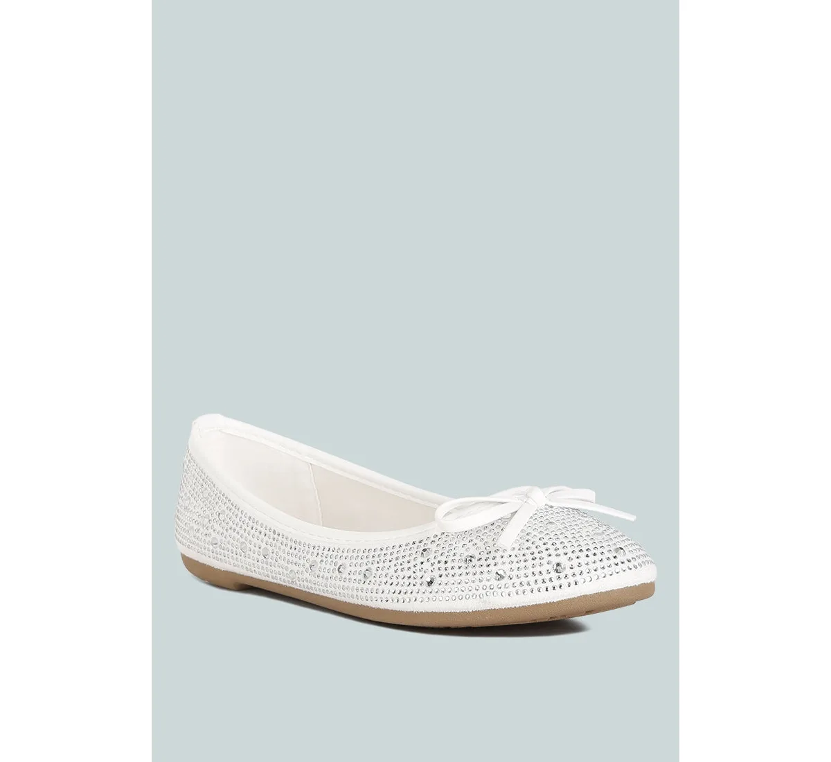 Hosana Rhinestones and Stud Embellished Ballet Flats by London Rag
