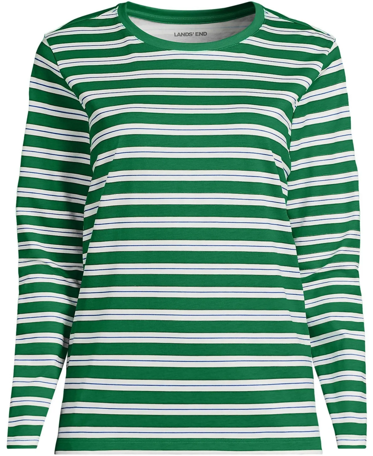 Relaxed Supima Cotton Long Sleeve Crew Neck T-Shirt by Lands' End