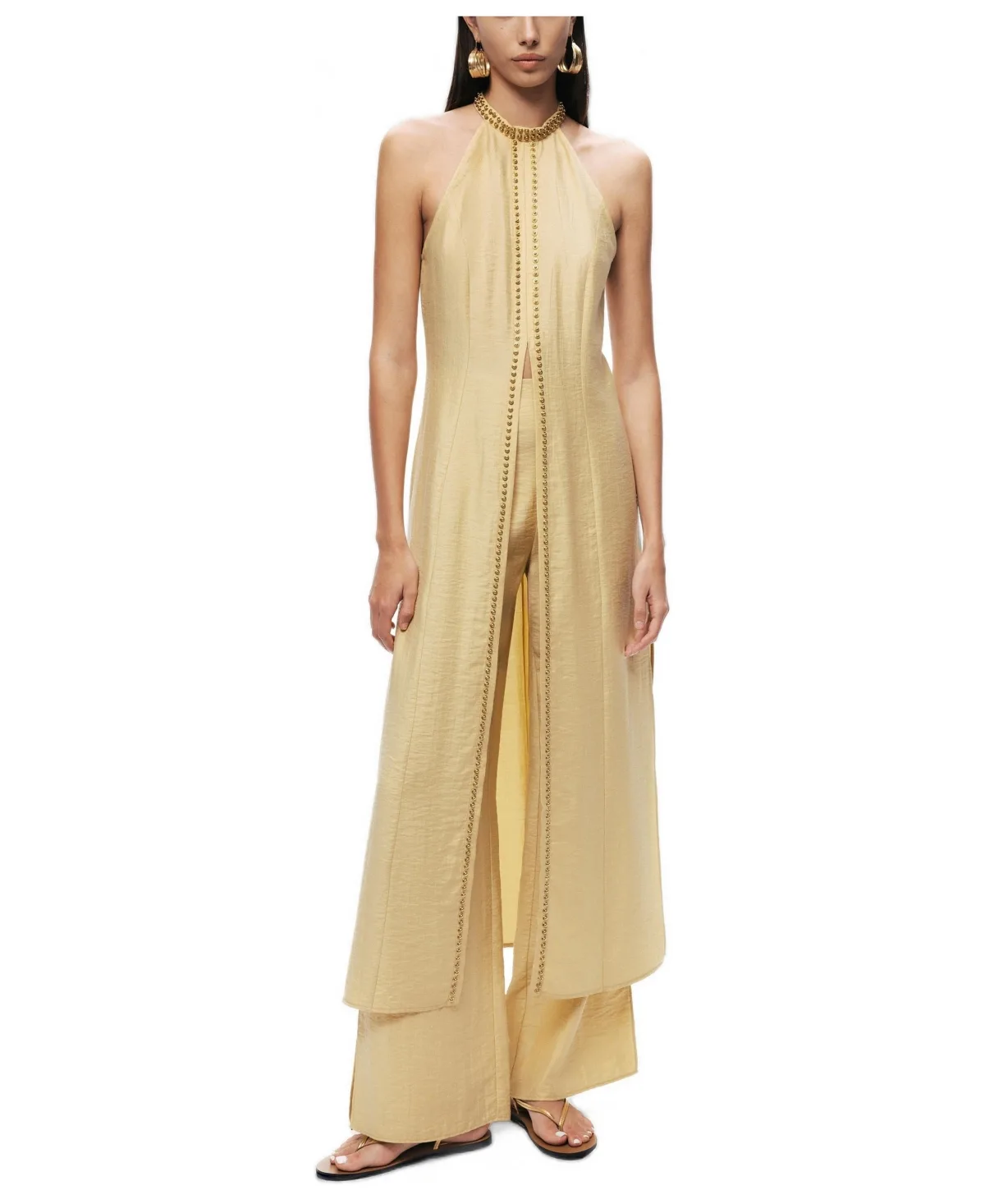 Studded Halter Neck Tunic by Nocturne