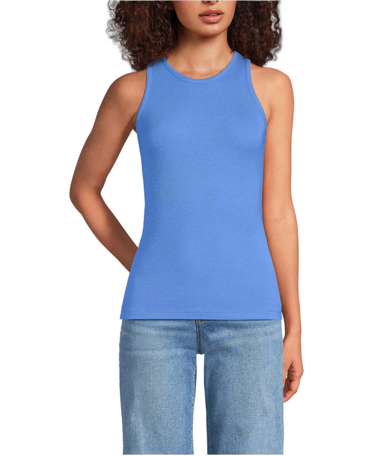 Drapey Rib Fitted Tank Top