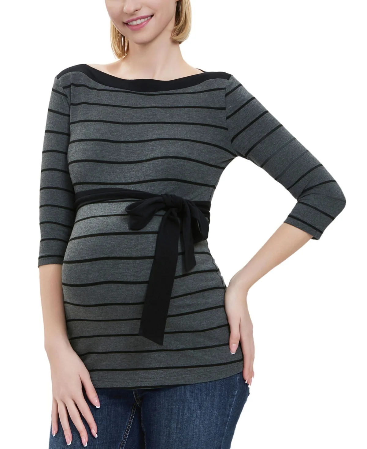 Striped Boat Neck Top by Kimi + Kai