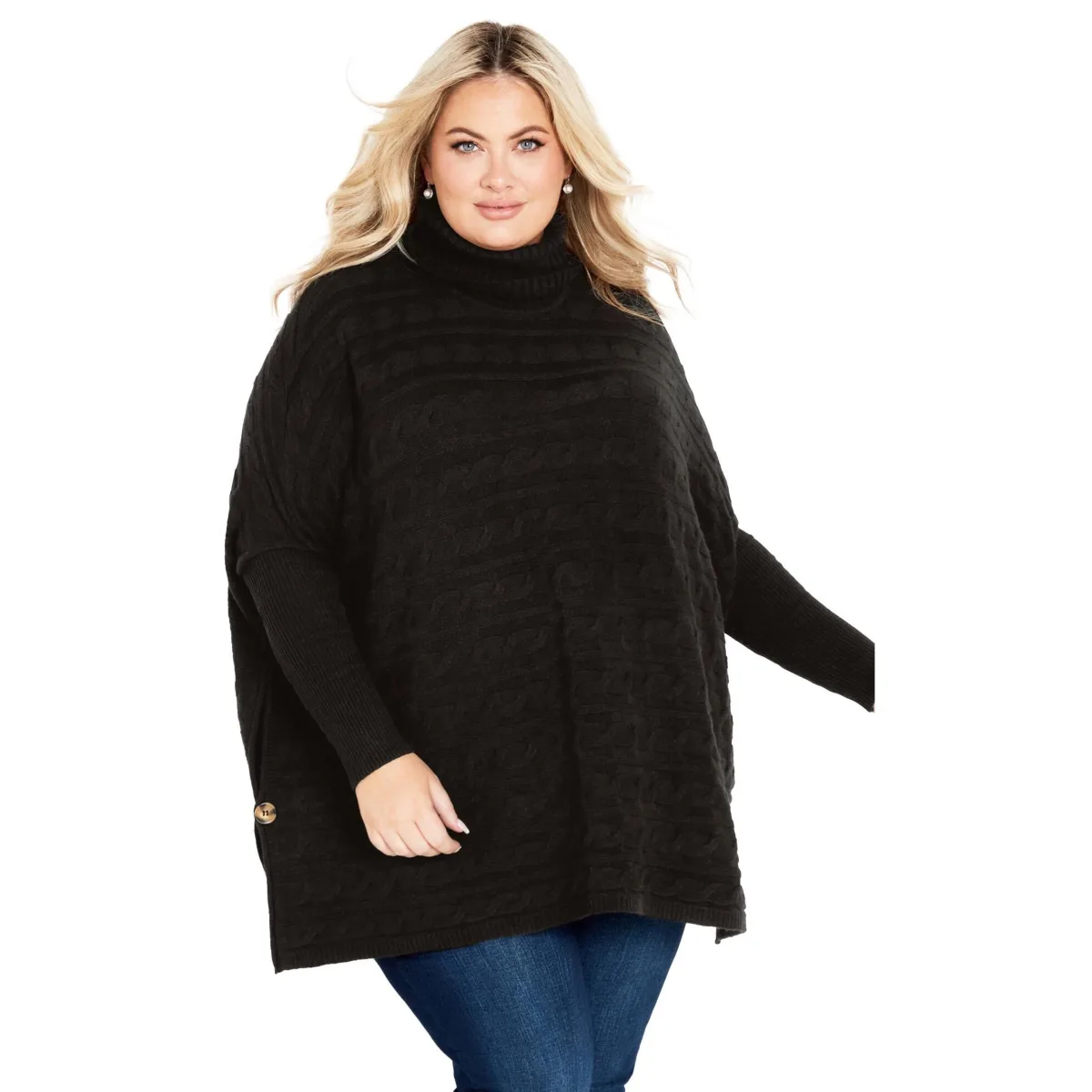 Bella Poncho Sweater by Avenue