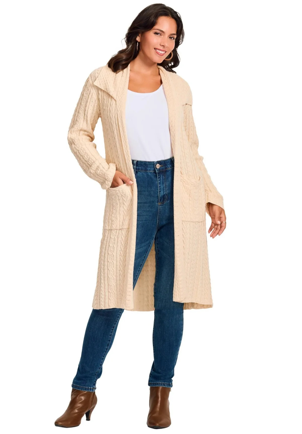 Cable Cardigan by Avenue