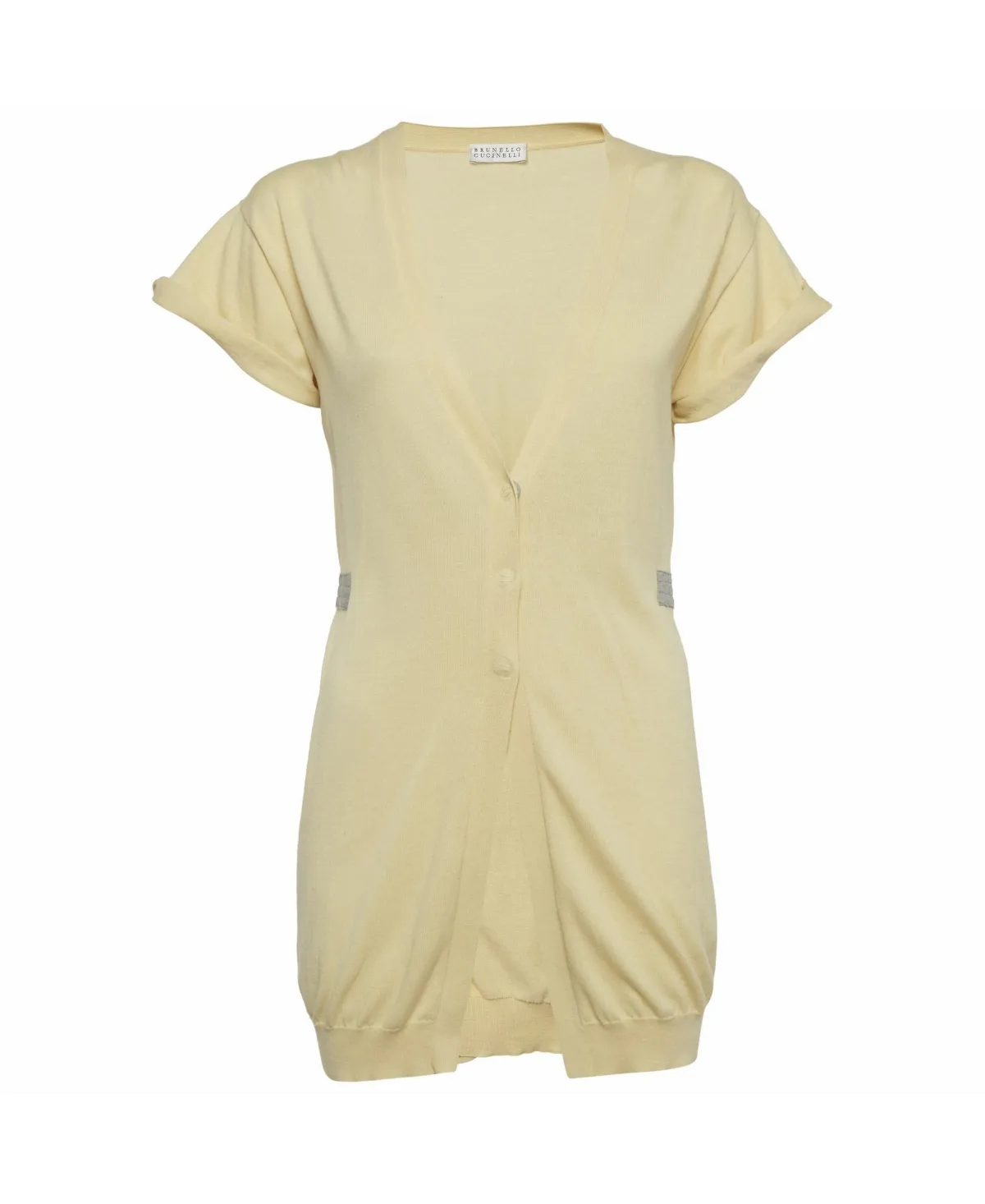 Cream Cotton Knit Long Cardigan by Pre-owned Brunello Cucinelli