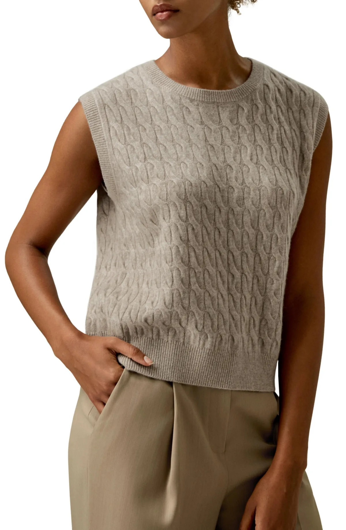Sleeveless Cashmere Vest