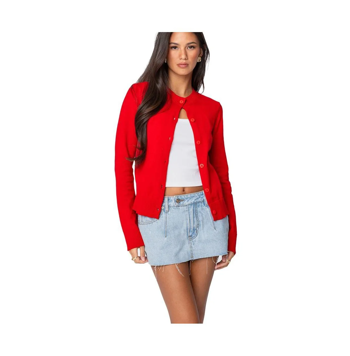 Hollie Button Up Cardigan by Edikted
