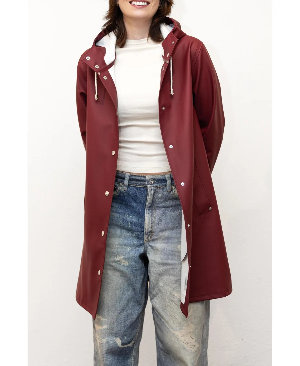 Mosebacke Hooded Long Sleeve Raincoat by Stutterheim