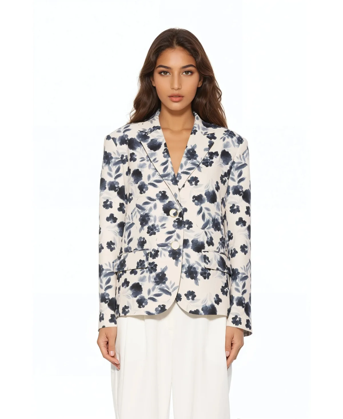 Noa Printed Boyfriend Blazer by Alexia Admor