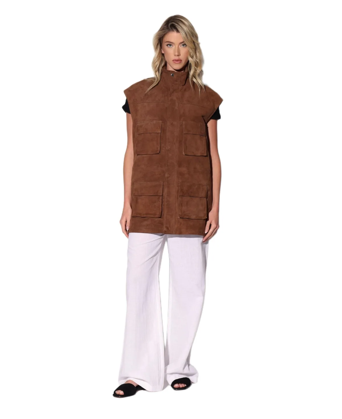 Renata Longline Cargo Vest by Walter Baker