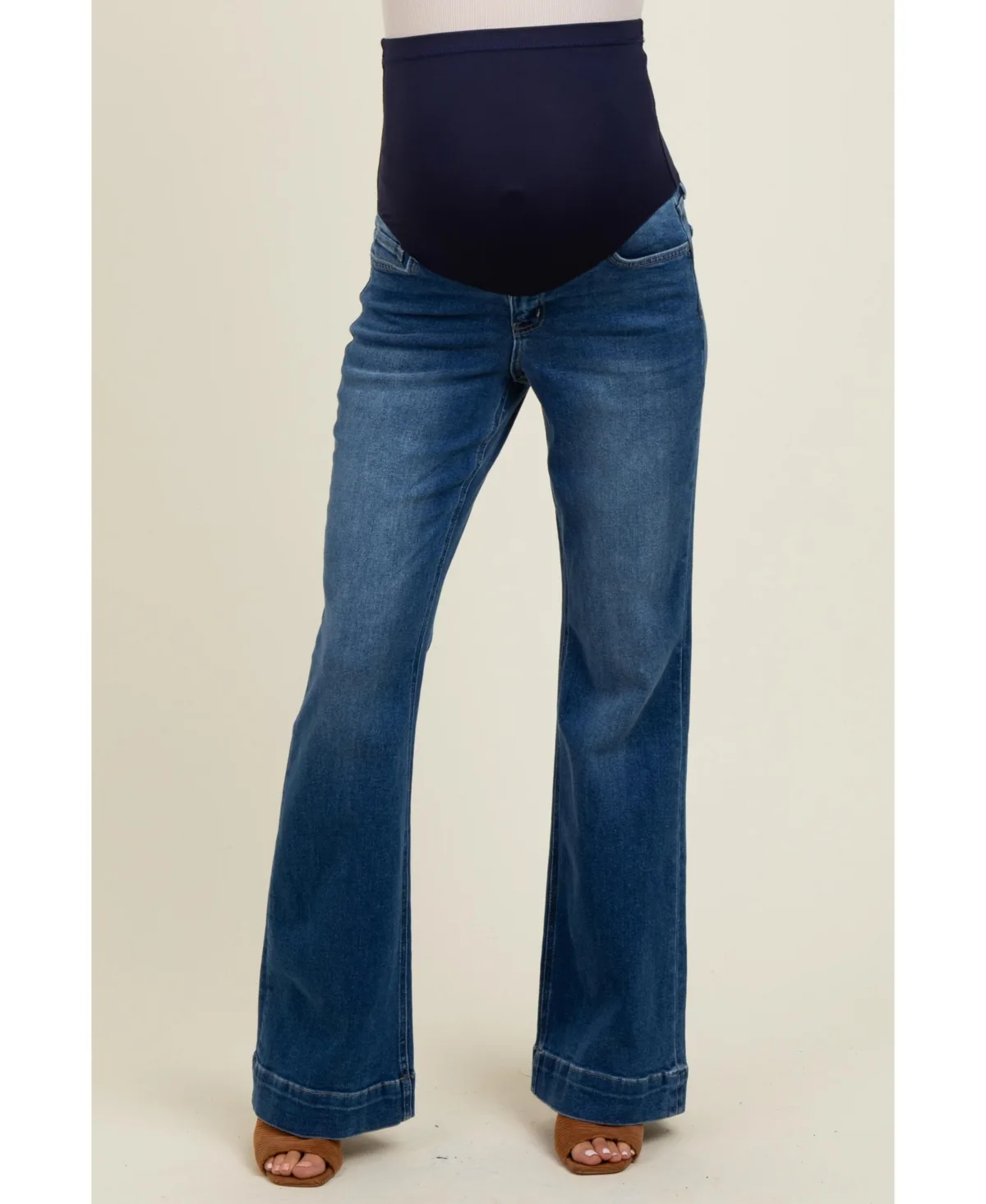 Wide Hem Flare Jeans by Pinkblush
