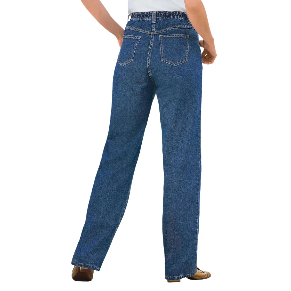 Perfect Cotton Back Elastic Denim Jean by Woman Within