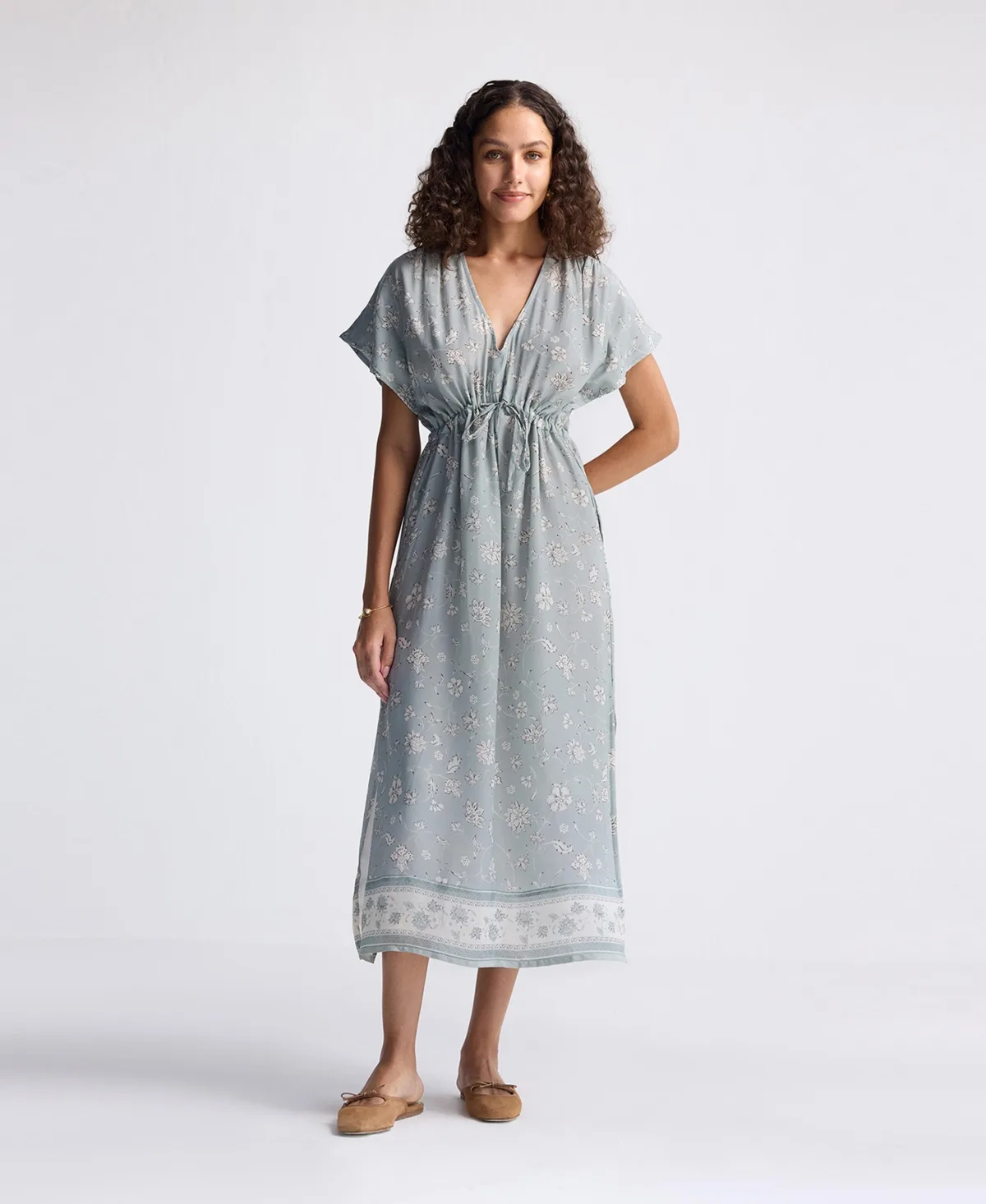 Puff Sleeve Midi Dress by Reistor