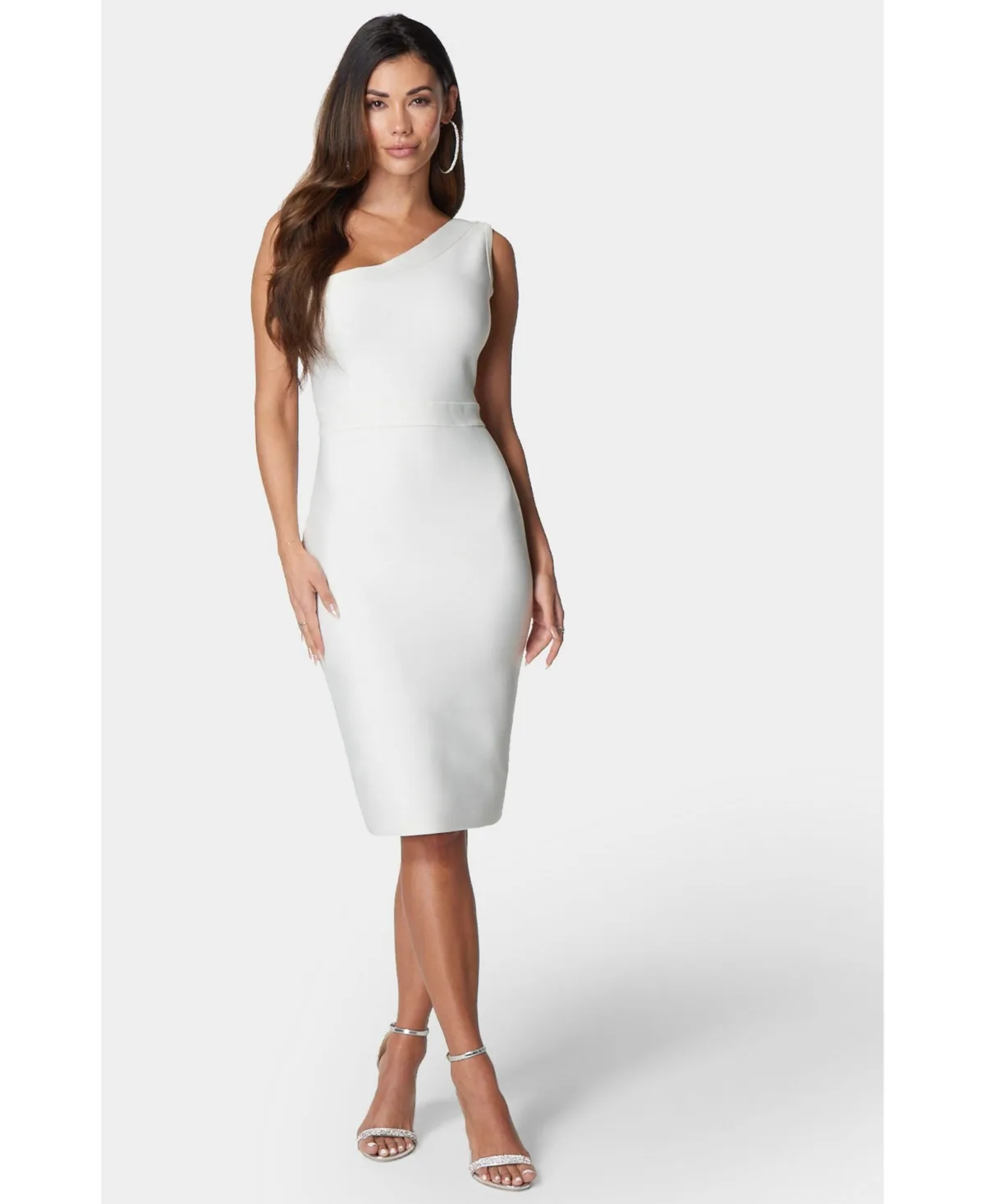 Bandage One Shoulder Dress by Bebe