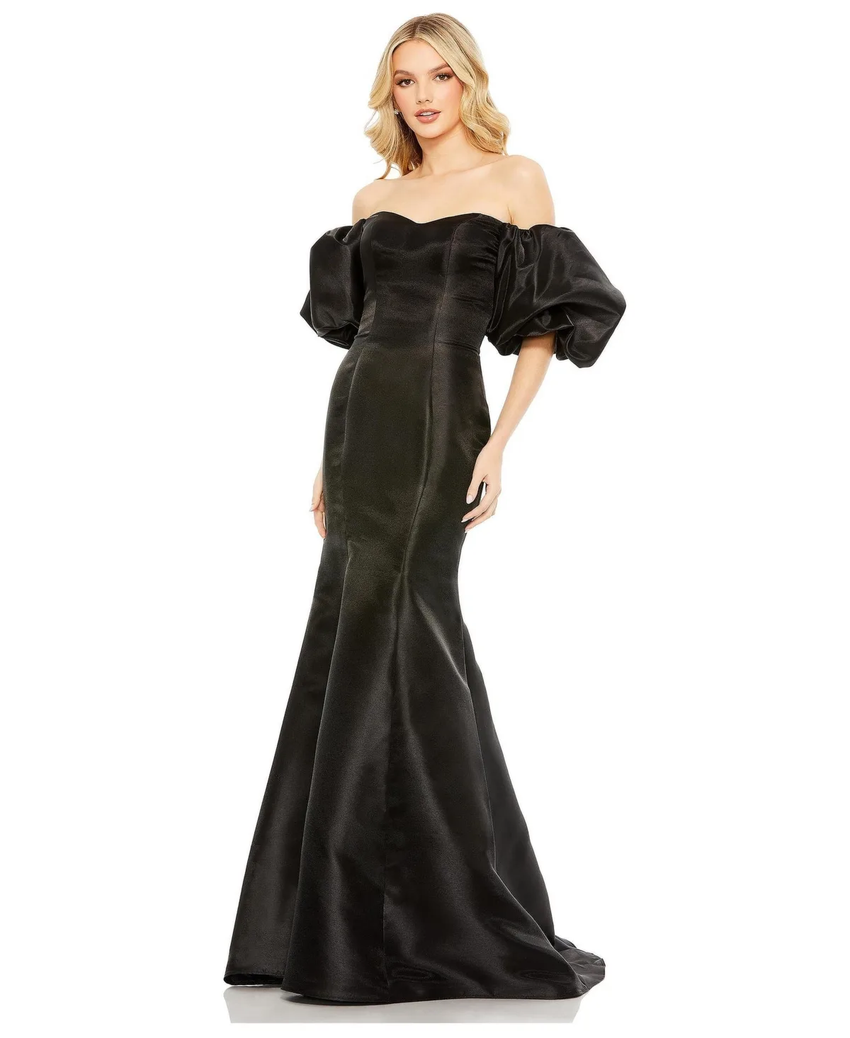 Sweetheart Off the Shoulder Puff Sleeve Gown