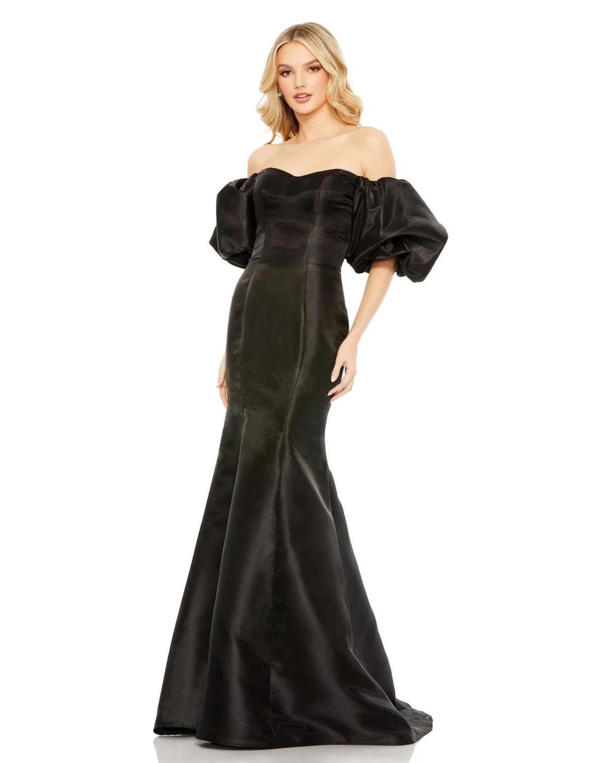 Sweetheart Off the Shoulder Puff Sleeve Gown by Mac Duggal