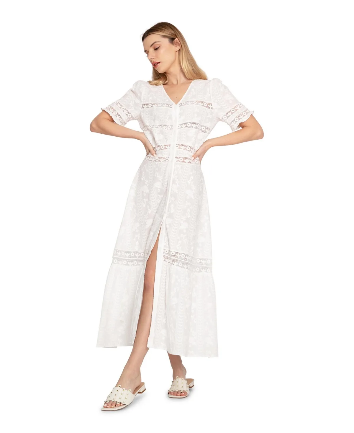 Summer Breeze Lace Midi Dress by Belle & Bloom