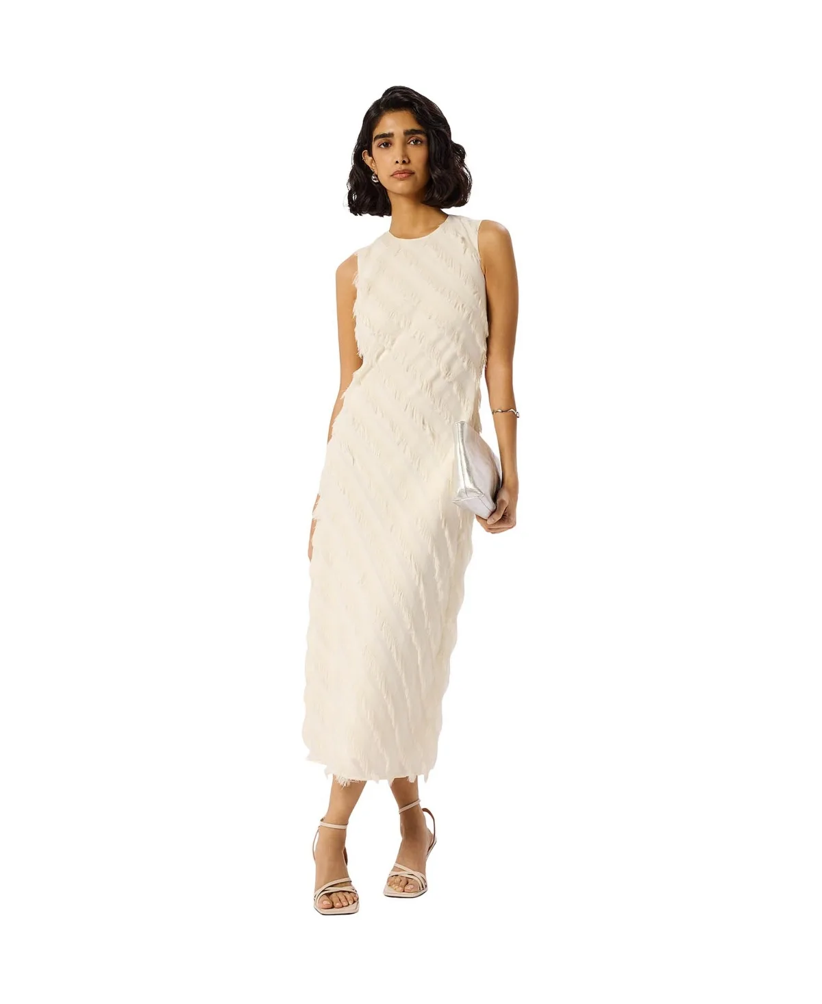 Fringe Textured Midi Dress by Whistles