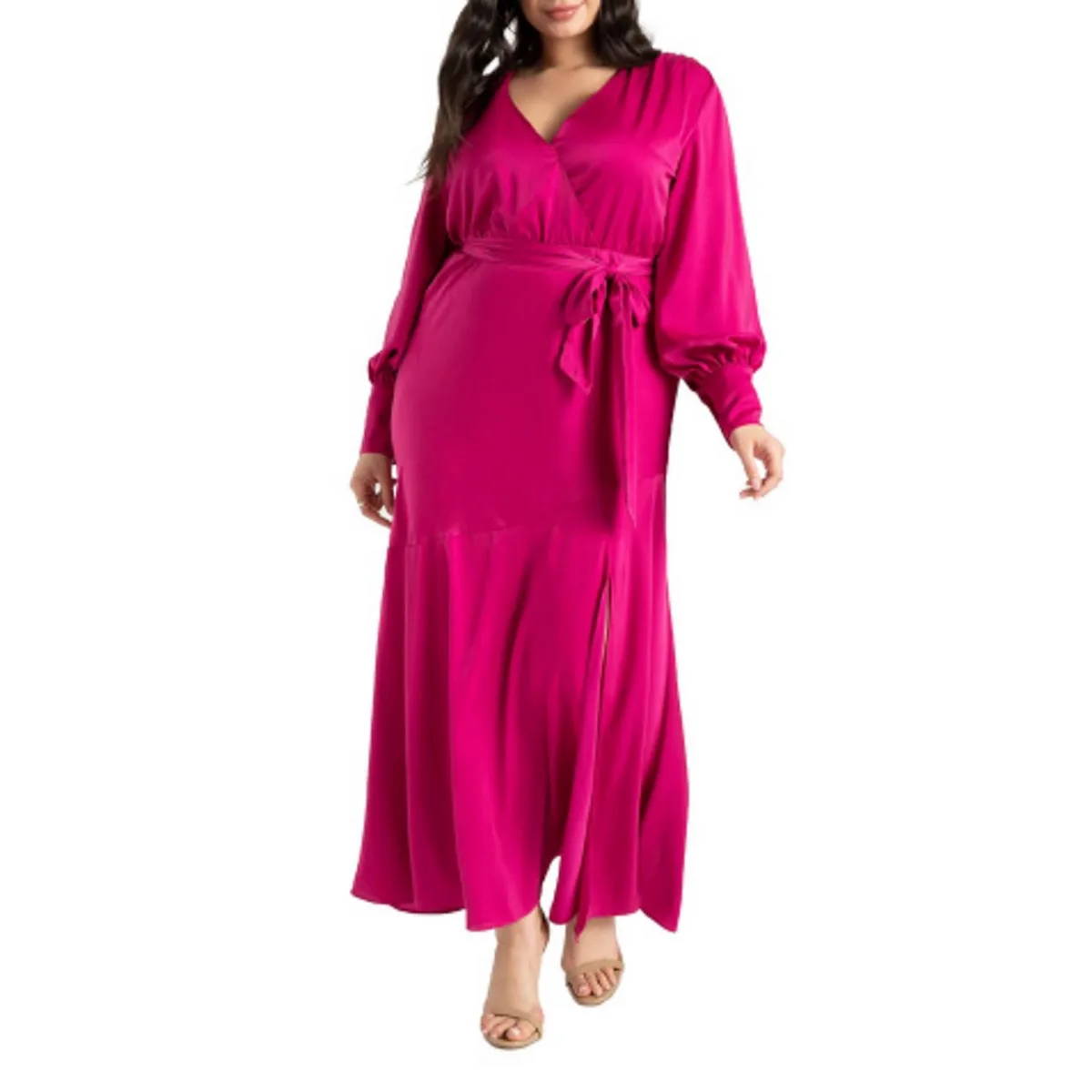 Satin Maxi Dress by Eloquii