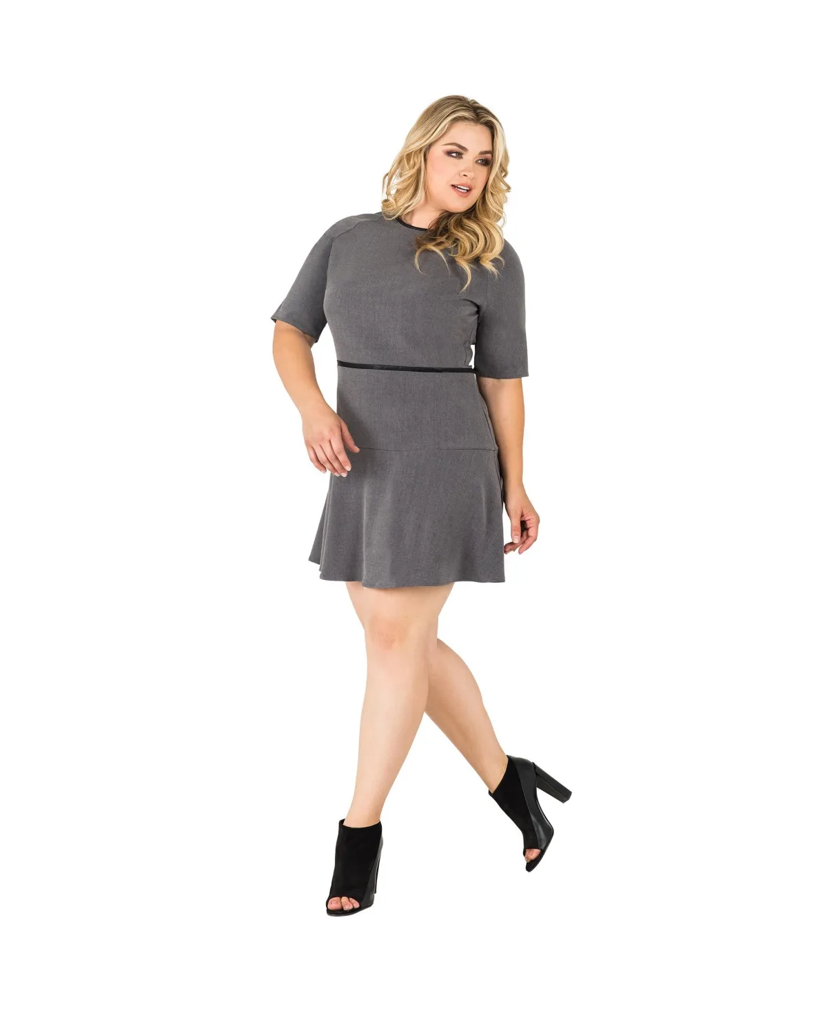 A-Line Suiting Zipper Mini Dress by Standards & Practices
