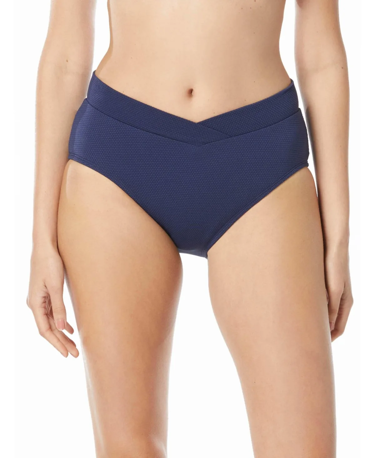 Swim Letty Crossover Textured Bikini Bottom by Beach House