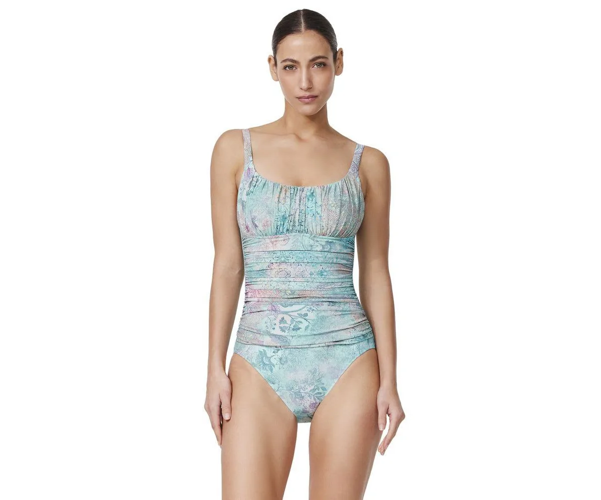 Souk Shirred Peasant One Piece by Profile By Gottex