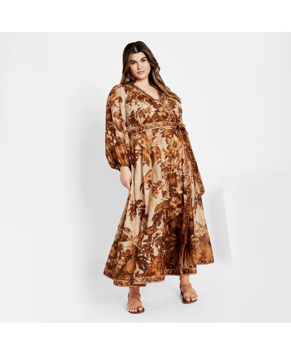 Maddie Wrap Maxi Dress by City Chic