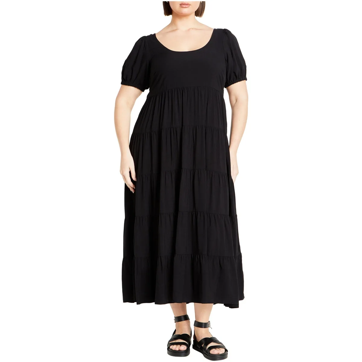 Mila Plain Dress by City Chic