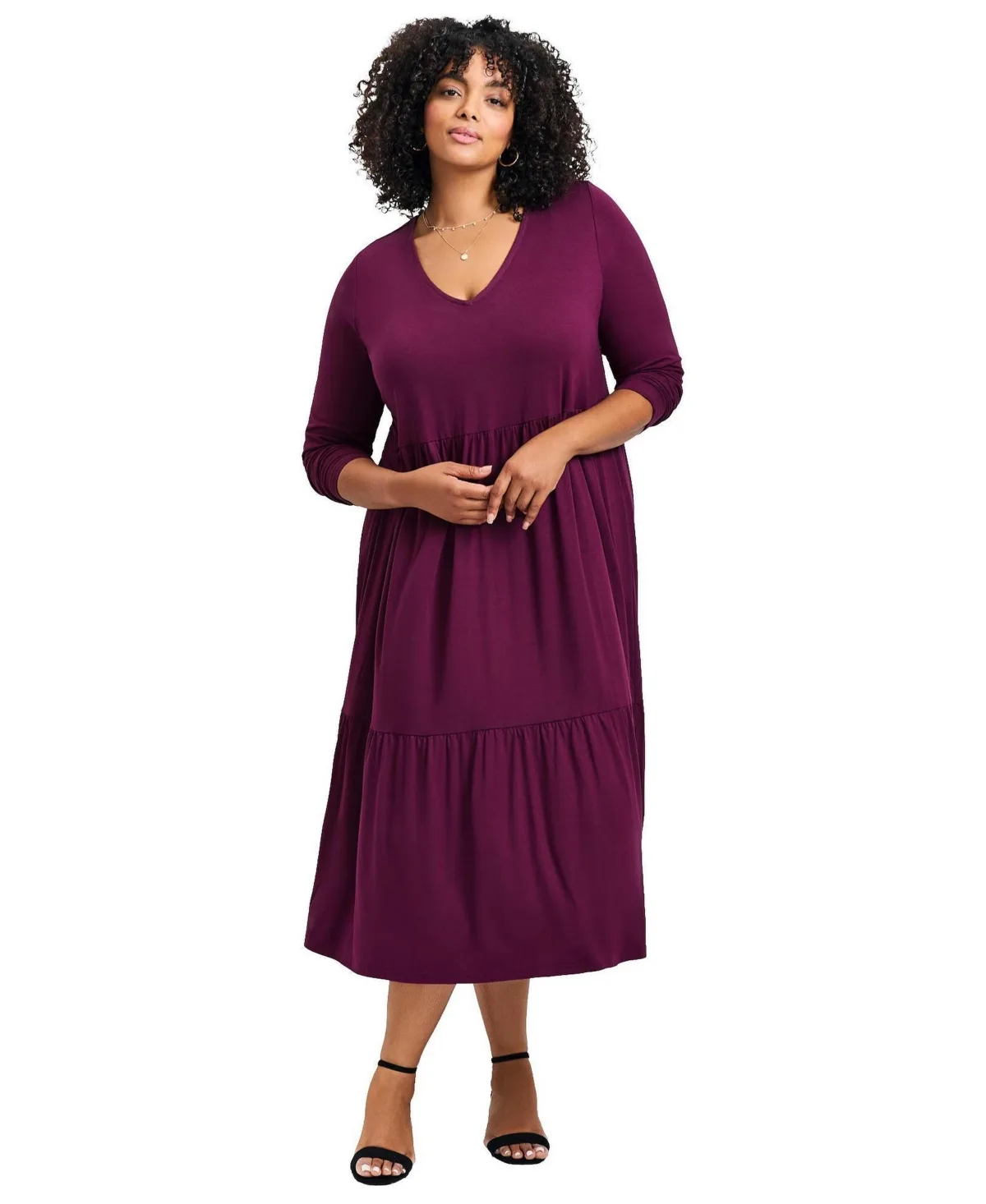 Nylah Tiered Knit Dress by Avenue