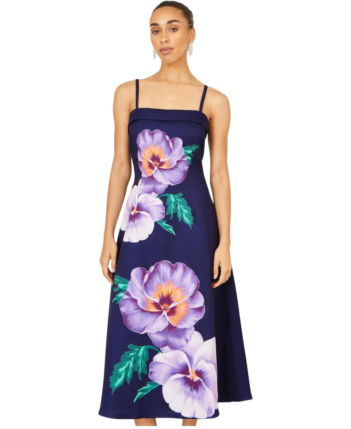 Pansy Strappy Midi Dress by Yumi