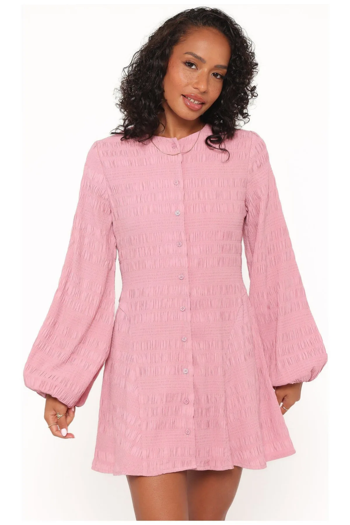 Amaya Long Sleeve Mini Dress by Petal And Pup