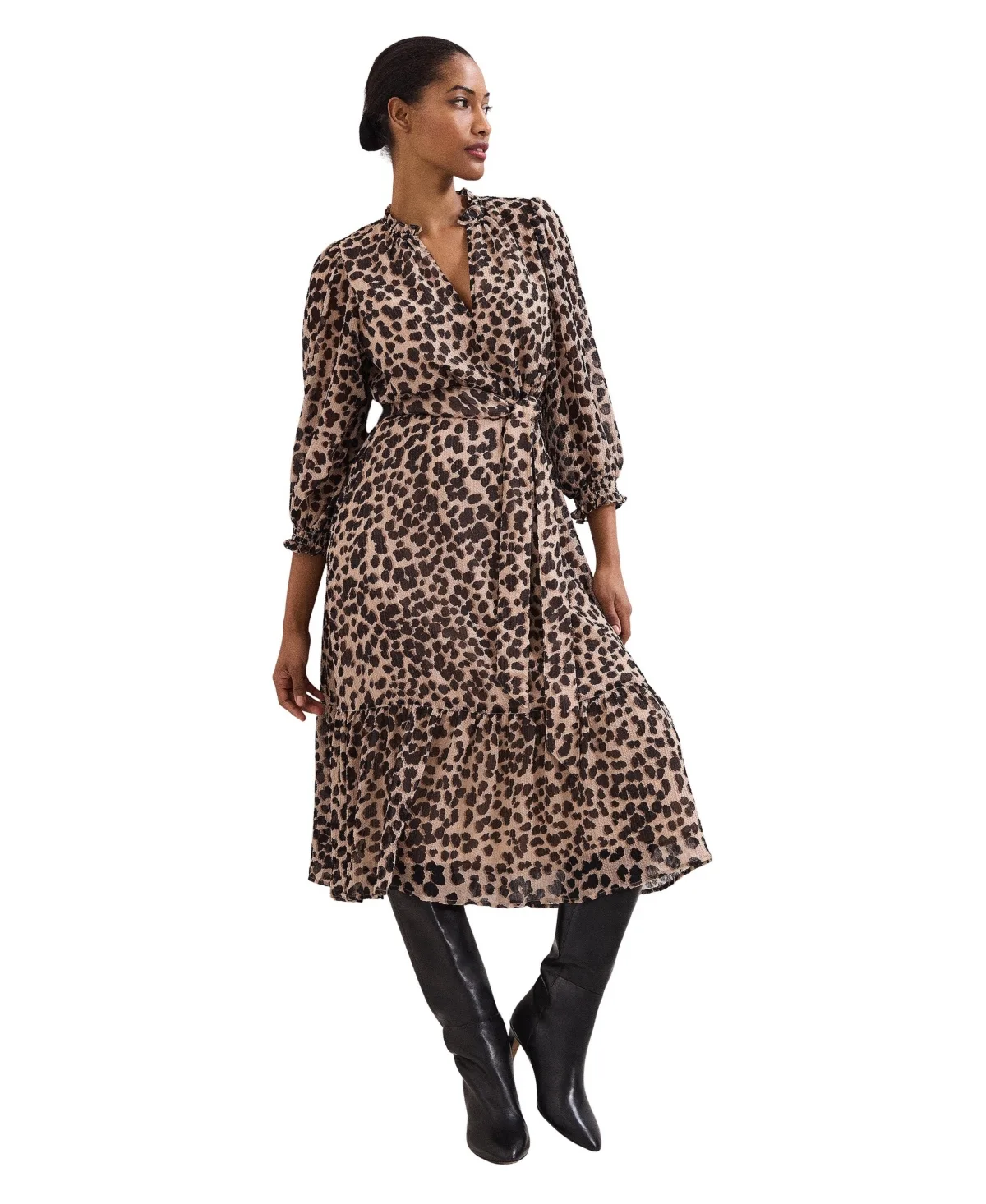 Carra Leopard Midi Dress by Phase Eight