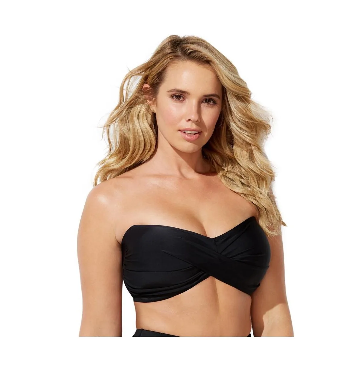 Valentine Ruched Bandeau Bikini Top by Swimsuits For All