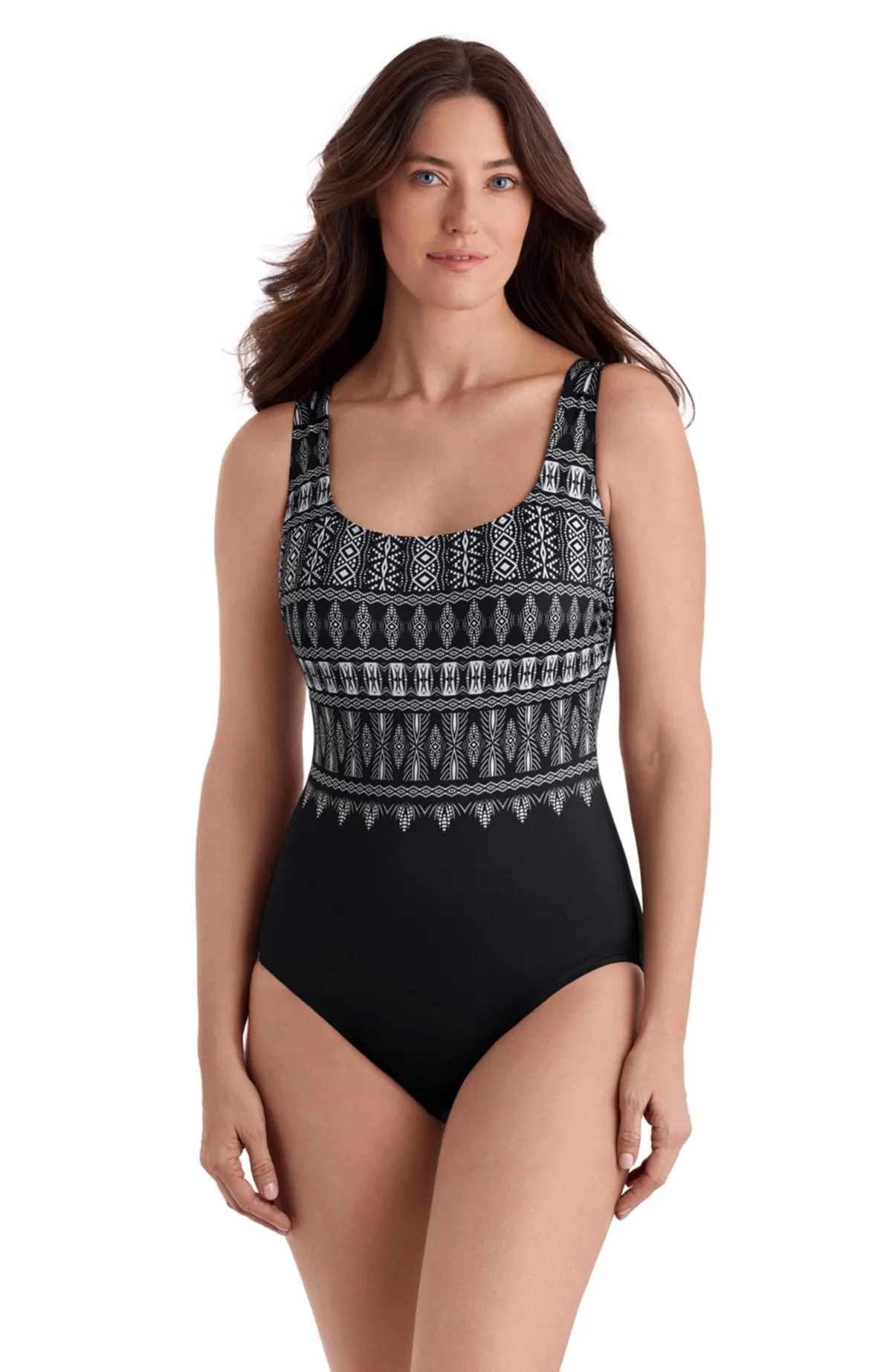 Double X-Back Tank Long Torso One-Piece Swimsuit by Longitude
