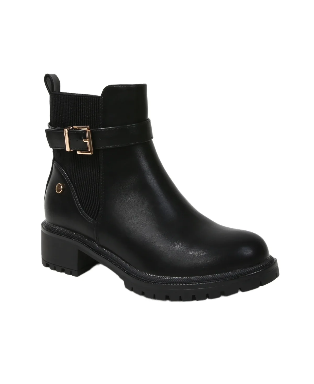 Shane Chelsea Booties with Buckled Strap Detail