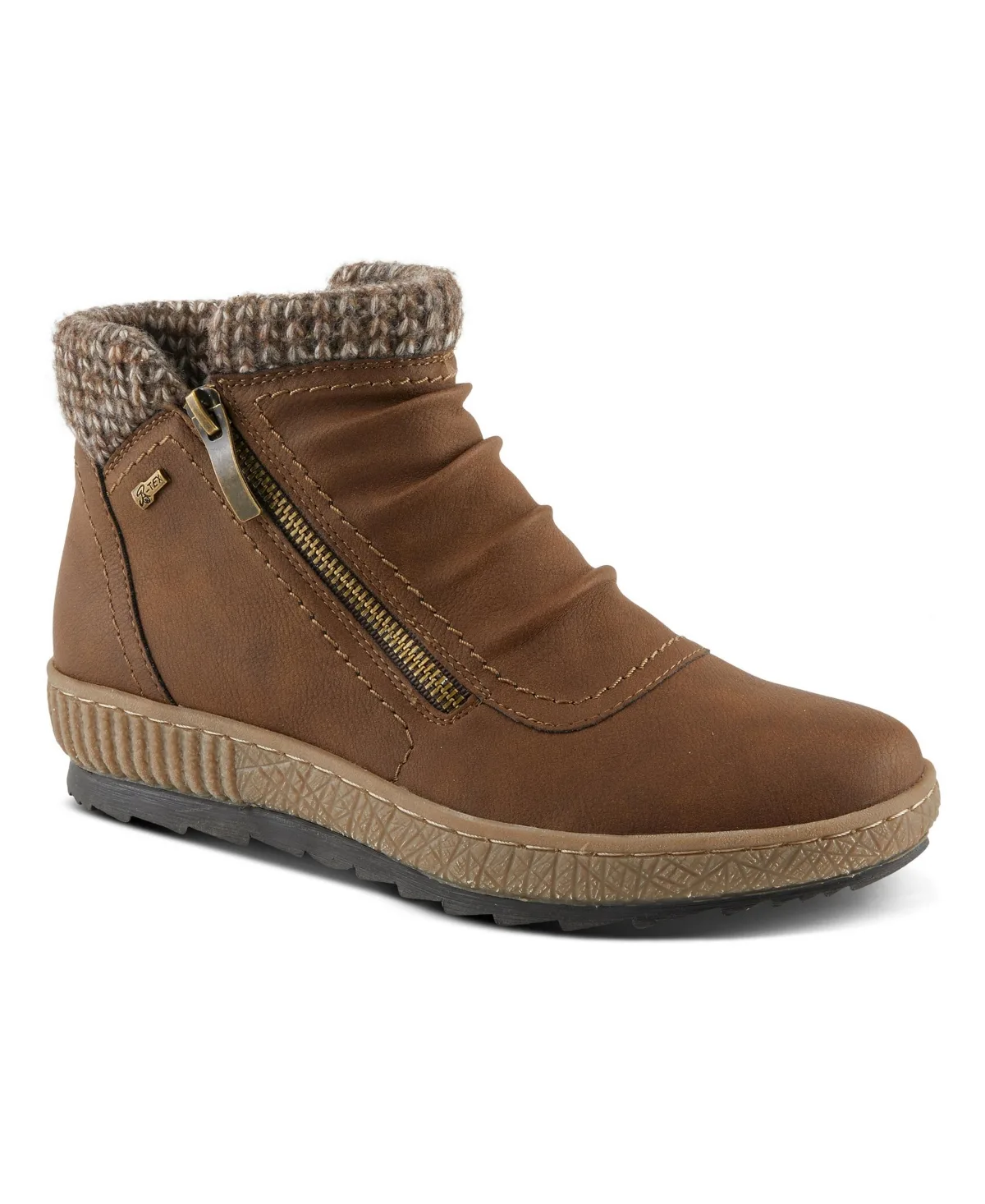 Cleora Water Resistant Dual-Zip Bootie with Faux Shearling Lining by Spring Step