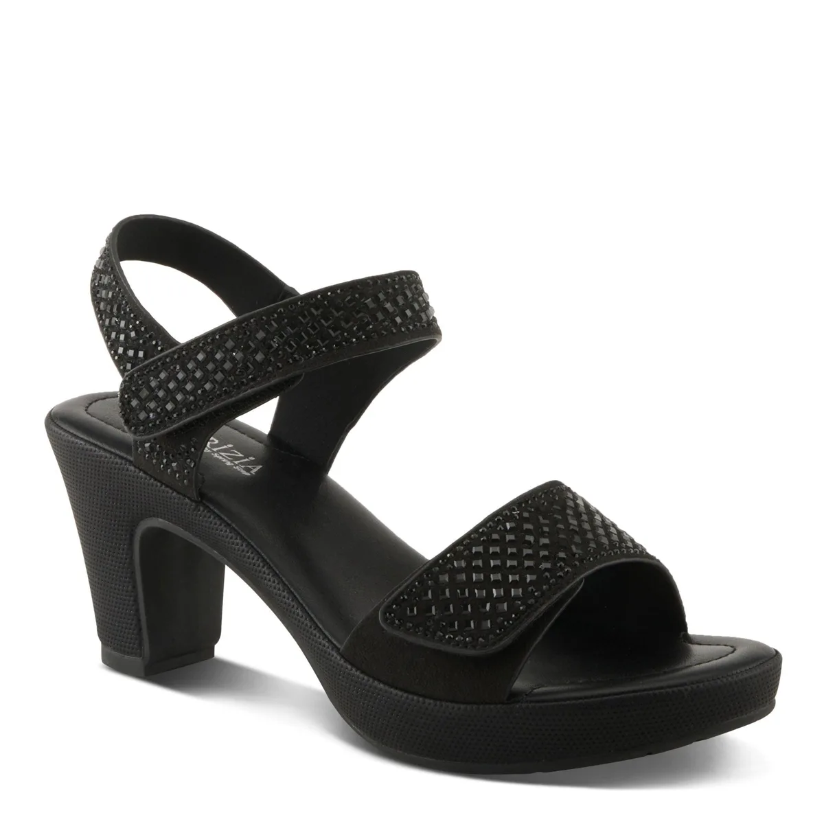 Shine Crystal Strap Platform Heeled Sandals by Patrizia