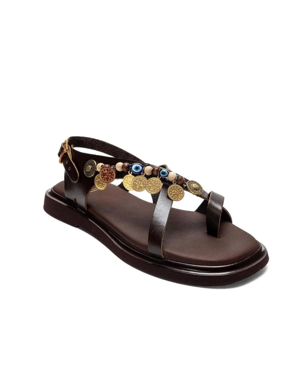 Hush Leather Beaded Sandal by Forever & Always Shoes