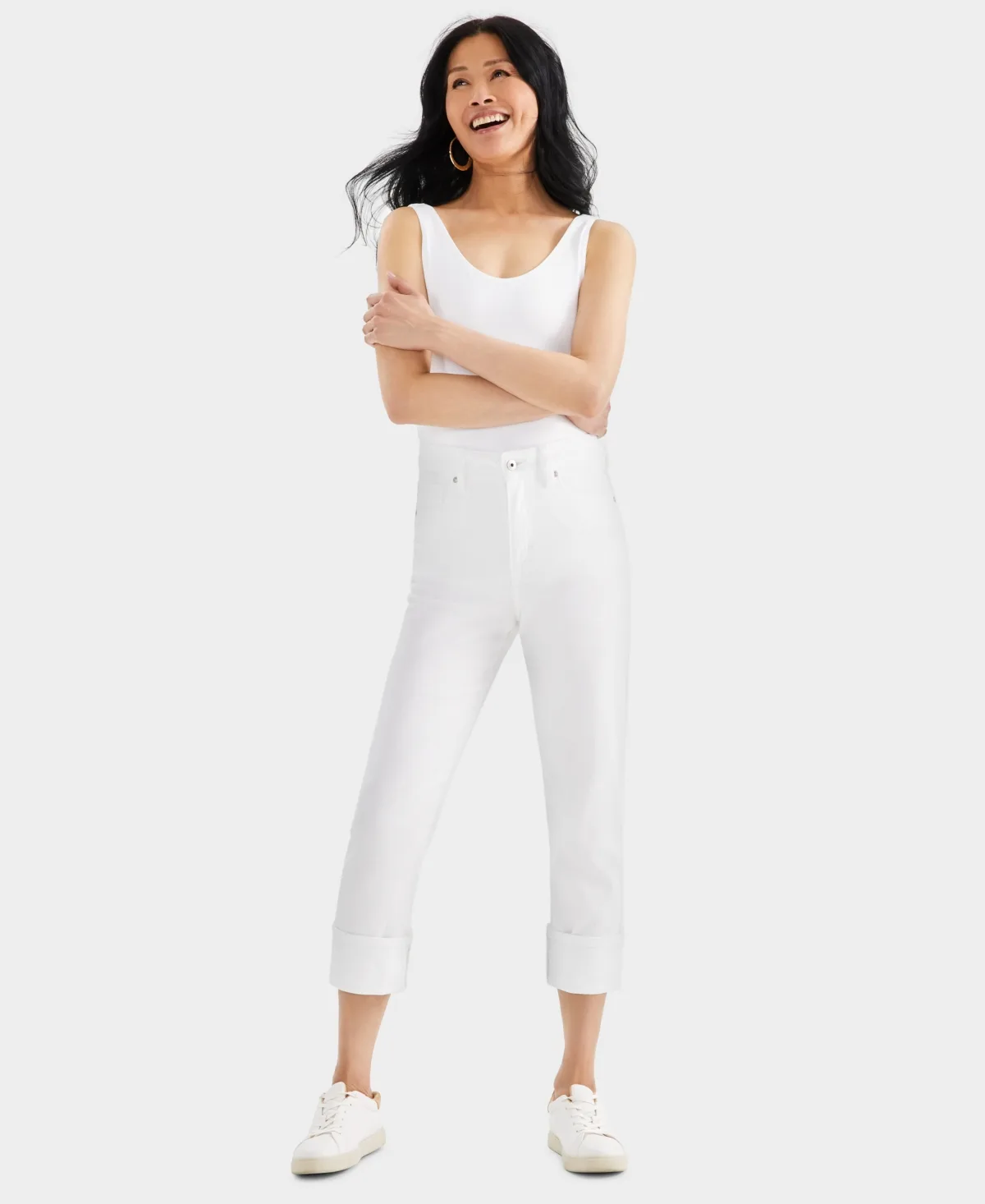 High-Rise Cuffed Capri Jeans by Style & Co