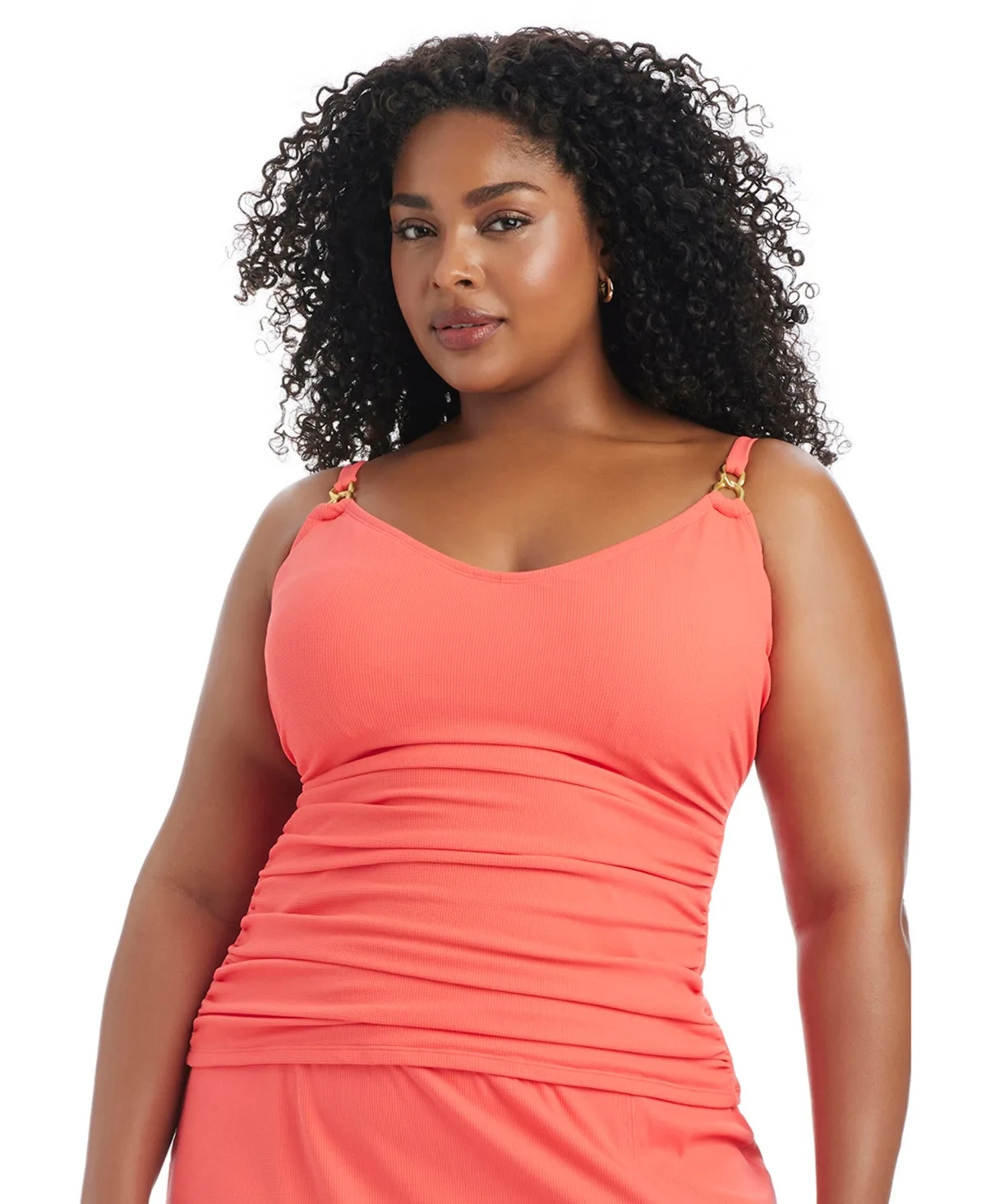 Pique Ole Scoop Neck Tankini Swim Top