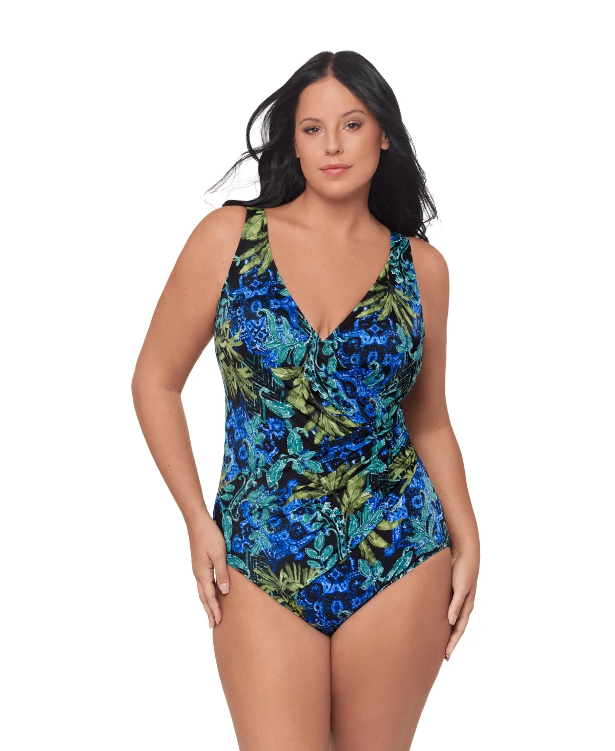 V-Neck One-Piece Swimsuit by Miraclesuit