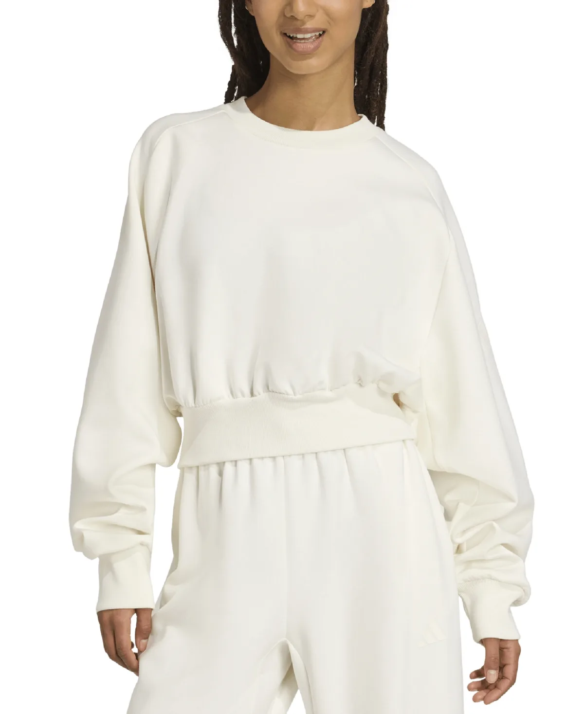Soft Lux Relaxed Crewneck Sweatshirt by Adidas