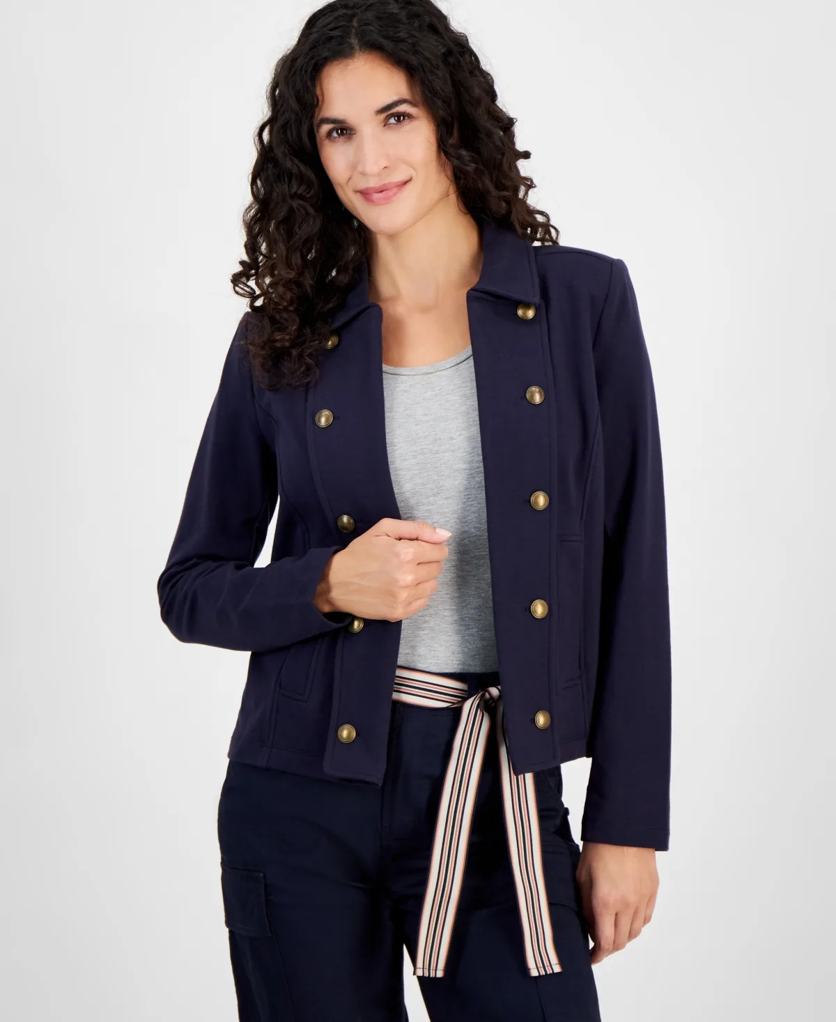 Jeans Open-Front Captain's Jacket by Nautica