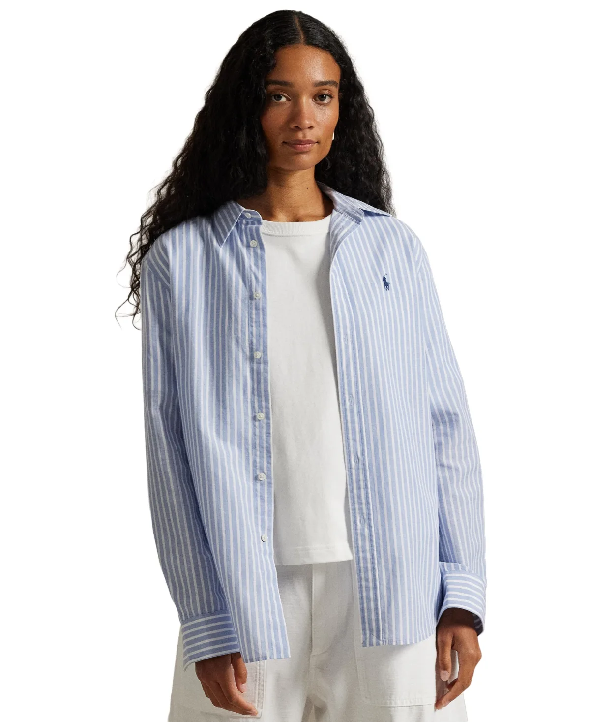 Striped Long-Sleeve Button-Front Shirt by Polo Ralph Lauren