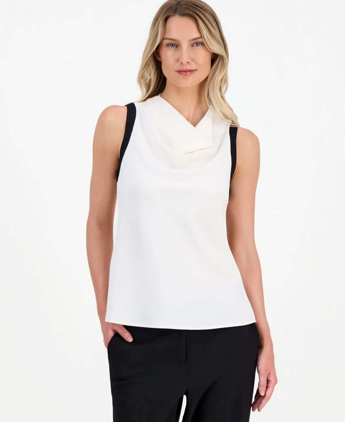 Cowlneck Sleeveless Top