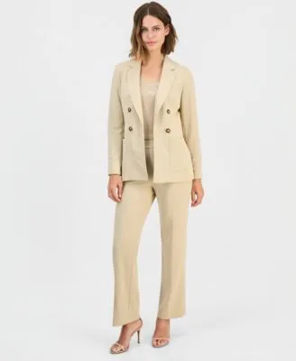 Faux Double Breasted Blazer Wide Leg Sailor Pants by Anne Klein