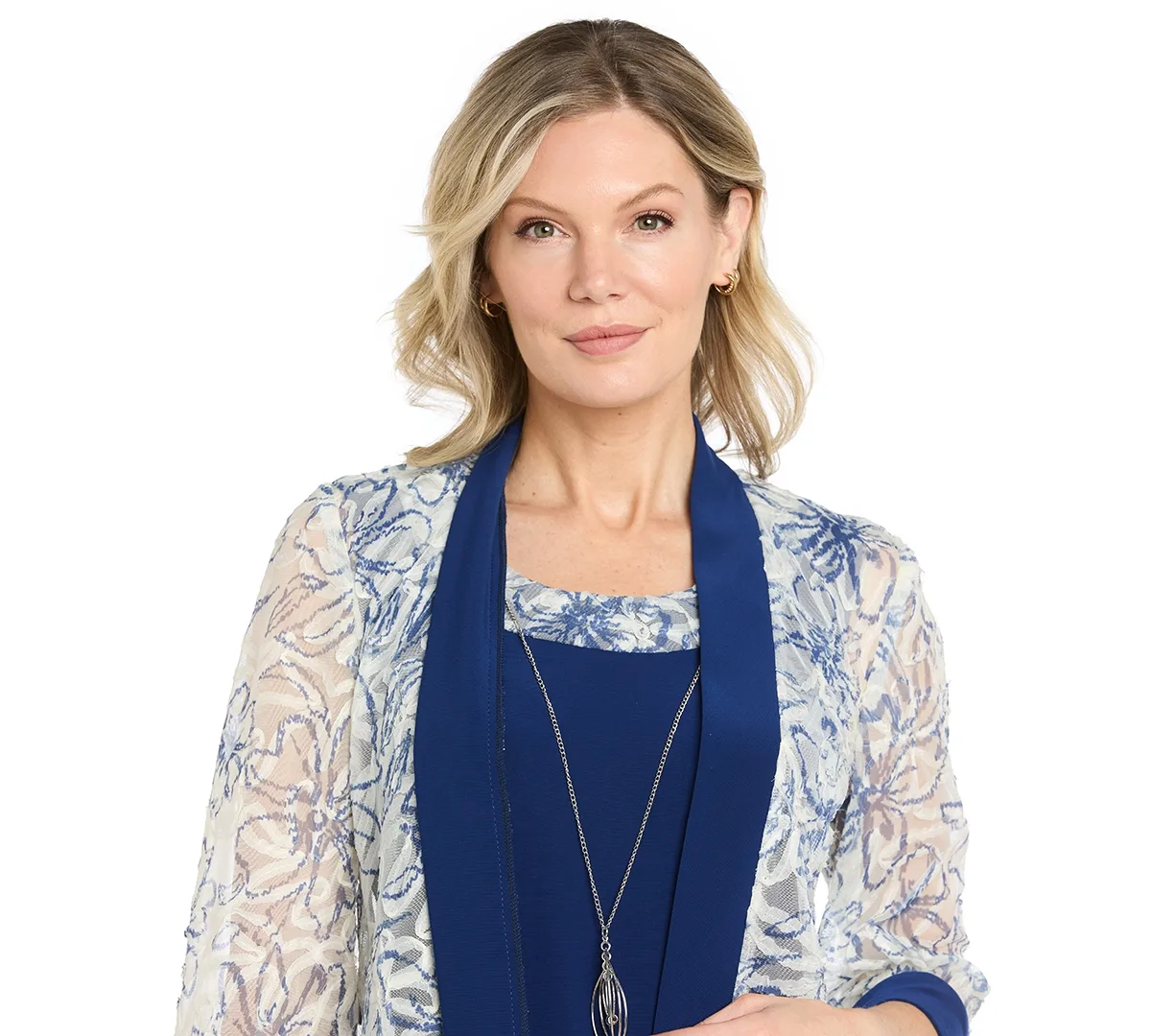 Printed Jacket & Crewneck Dress, 2-Piece Set by Rm Richards