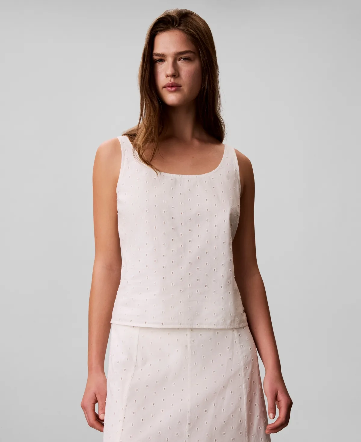 Sleeveless Scoop-Neck Classic-Fit Top by Calvin Klein