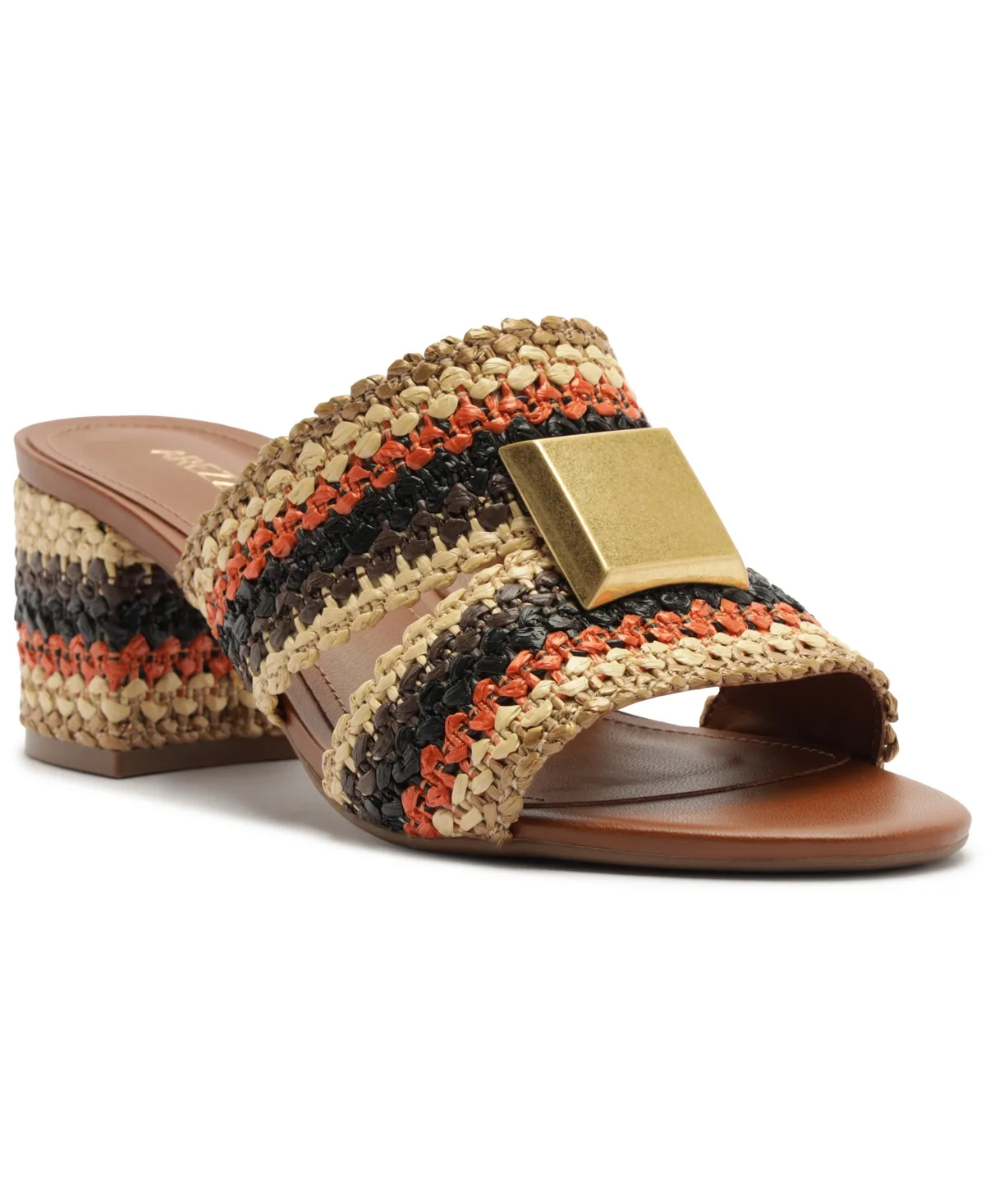 Jackie Slip-On Mid Block Sandals by Arezzo