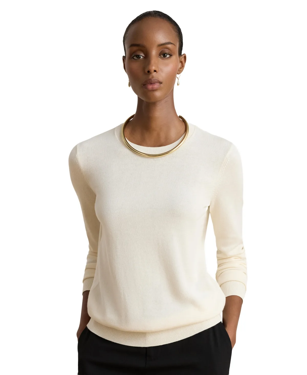 Crewneck Long-Sleeve Sweater by Lauren Ralph Lauren