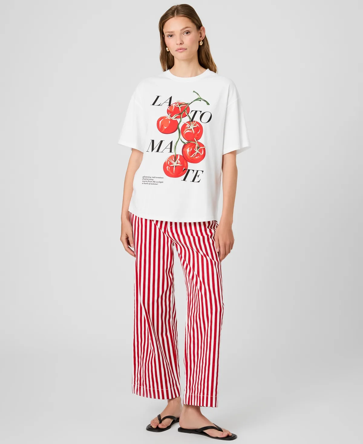 La Tomate Printed Oversized Cotton T-Shirt by French Connection